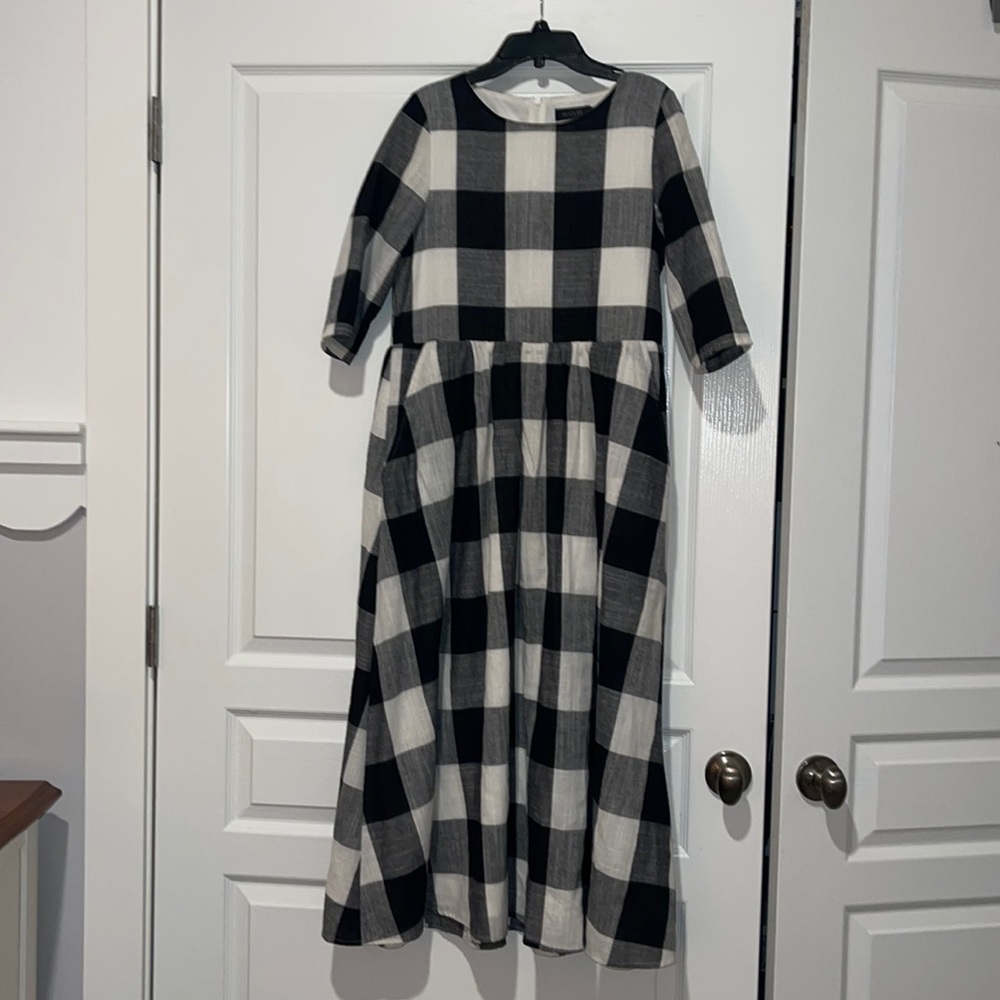 Roolee gingham midi dress